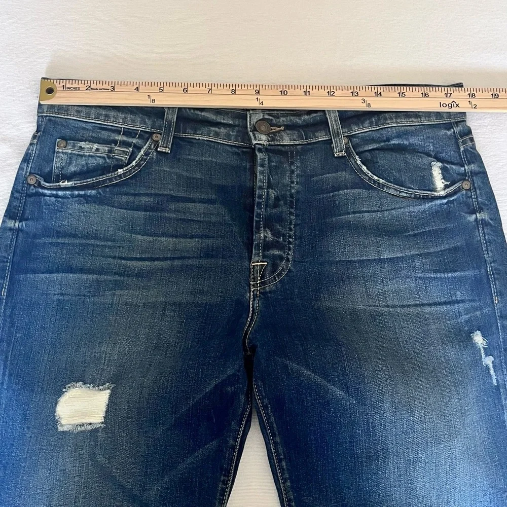 7FAM 7 For All Mankind Mens Standard Button Fly Jeans Straight Leg 34x31 Classic - Picture 13 of 16